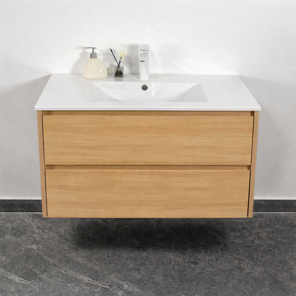 Modern 900MM Vanity Package BC9046-68313 Warm Oak
